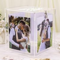 Anpassbare Moderne Acryl-Hochzeitskarten-Box mit Drehbarem Aufbewahrungssystem & Leichtgewichtige Große Transparente Präsentationsbox