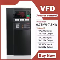 Variateur de fréquence pour pompe solaire 0,75 kW 1,5 kW 2,2 kW 380 V Triphasé Contrôle vectoriel sans capteur IP20 Automatisation industrielle