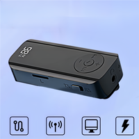 Adaptateur sans fil Bluetooth 2 en 1 avec écran numérique, récepteur émetteur BT 5.3 RX TX avec carte TF, lecteur audio stéréo 3,5 mm AUX