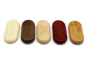 Unidad Flash USB de Madera con Forma Ovalada Elíptica, con Logotipo OEM Gratuito, Nueva Unidad Flash USB 3.0 de 64 GB - Product Image 3