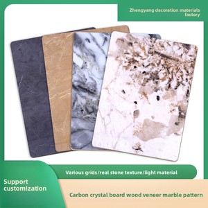 Panel de Pared Integrado de Fibra de Bambú con Chapa de Madera de Cristal de Carbono, Patrón de Mármol y Chapa Metálica Coextruida para Uso en Interiores - Product Image 2