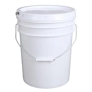 Secchio decorativo in plastica 5 gallon19L con manico in metallo