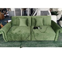 Sofá Cama Verde Oscuro Multifuncional Plegable para Sala de Estar, Apartamento Pequeño, para Sentarse y Acostarse