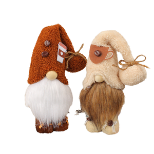 Creative <span class=keywords><strong>Rudolph</strong></span> the Red-Nosed Reno Coffee Gnome Muñeca sin rostro apropiada para la edad para niños para escaparate - Product Image 4