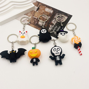 Bán buôn newarrivals Halloween <span class=keywords><strong>3D</strong></span> phim hoạt hình ma ánh sáng <span class=keywords><strong>Keychain</strong></span> <span class=keywords><strong>3D</strong></span> phim hoạt hình ma cao su <span class=keywords><strong>PVC</strong></span> móc khóa - Product Image 6