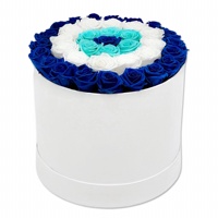 Logo personnalisé Saint Valentin Longue Durée Rosas Floral Cadeau Immortel Préservé Devis Eyses Eternal Rose Fleur Dans Une Boîte