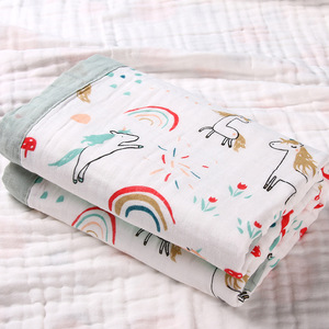 Vente en gros de couverture d'emmaillotage pour bébé en mousseline tricotée à 6 couches 100% coton - Product Image 2