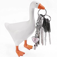SWAITE Figurine de canard créative à personnaliser avec aimant – Ornement de bureau animalier en résine synthétique, style vintage moderne – Design mignon