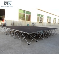 Plateforme de scène robuste avec une hauteur de 40 cm, idéale pour les DJ et les groupes, scène simple