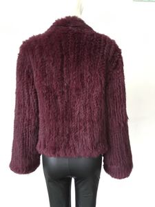 Yr660 thiết kế độc đáo tay đan phong cách phụ nữ chính hãng Áo Khoác Lông Thỏ - Product Image 2