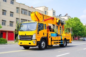 Camión <span class=keywords><strong>con</strong></span> Plataforma Elevadora Aérea Sinotruk HOWO <span class=keywords><strong>con</strong></span> Cabina <span class=keywords><strong>con</strong></span> Espacio para Dormir, Pluma de 7 Secciones y <span class=keywords><strong>Canasta</strong></span> de Trabajo, en Venta a Precio de Fábrica Competitivo - Product Image 5