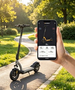 Trottinette électrique pour adultes HIKERBOY <span class=keywords><strong>Foxtrot</strong></span> Plus Grey, moteur 500W, vitesse maximale de 25 km/h, double suspension, trottinette électrique pliable amovible - Product Image 5