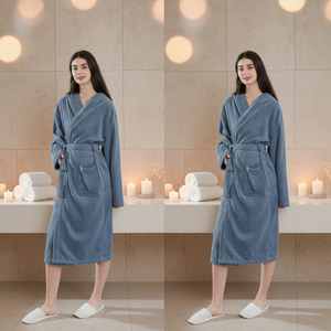 High Quality 100% Cotton Hotel <strong>Dressing</strong> <strong>Gown</strong> for Men Spa <strong>Towel</strong> Terry Bathrobe Unisex Bathrobe Custom Logo Hotel Robes <strong>Towel</strong> Mat - Product Image 2