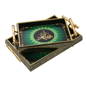 Eid mubarak decorations ramadan kareem gift box tray chocolate gift dining tray with acrylic lid
