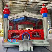 Château gonflable coloré en PVC pour l'extérieur et l'intérieur