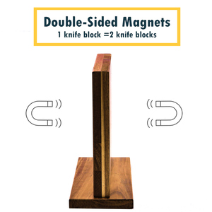 Porte-<span class=keywords><strong>couteau</strong></span> magnétique Porte-bloc de couteaux magnétique en bois d'acacia Aimants renforcés puissants Bande de rangement de cuisine Couverts - Product Image 2