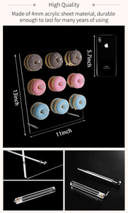 VONVIK Rak <span class=keywords><strong>Display</strong></span> Dinding Donat Akrilik Transparan 4mm Modern yang Dapat Dilipat, Ringan untuk Perakitan Mudah - Product Image 3
