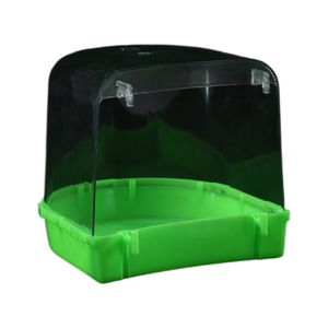 Baignoire rectangulaire en plastique réutilisable pour cage, accessoires de nettoyage pour oiseaux - Product Image 3
