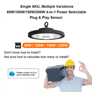 Cob 30000 Lumen 200W Ufo Light Cover Lighting Highbay Sega Campana Cocina <span class=keywords><strong>De</strong></span> Techo Vidrio Led High Bay Lights - Product Image 2