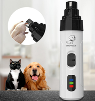 Vente flash Produits pour animaux de compagnie Meuleuse à ongles LED pour chien Outils de toilettage des ongles doux pour animaux de compagnie Conception à faible bruit