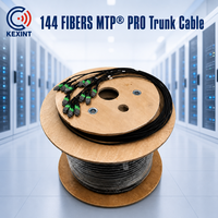 Kabel Trunk KEXINT 144F MTP Pro dengan Konektor MTP-12 APC Female untuk Penerapan Jaringan Utama Pusat Data Single Mode OS2