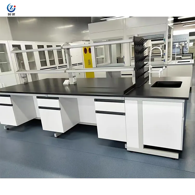 Kunden spezifische C-Rahmen Stahl-und Holzstruktur Labor möbel Ausrüstung Dental Lab Möbel Reinraum Werkbank