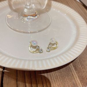 Classic Korean Style Silver Needle Pearl <b>Crystal</b> <b>Earrings</b> Fashion Two Ways Wearing <b>Earrings</b> Wholesale - Product Image 5