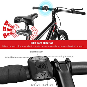 Feu arrière de vélo intelligent LED étanche en ABS rechargeable par USB 2200 mAh avec capteur de vibration et indicateur de freinage - Product Image 5