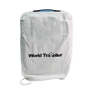 Strong durable custom household products laundry travel storage packaging dust proof non-woven drawstring square 3D bag