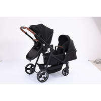 Promotion Exceptionnelle : Poussette Double avec Sièges Réversibles, Multifonction, pour Jumeaux, Poussette Tandem Luxe avec Siège Auto