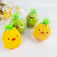Jouet anti-stress Squishy Canard Ananas en TPR, jouet sensoriel à presser, cadeau mignon pour enfants