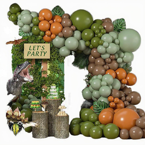 2025 New Trends Wholesale Thick Jungle Safari Theme Baby Shower <strong>Birthday</strong> Graduation Balloon Arch Kit Sage Green <strong>Dinosaur</strong> <strong>Party</strong> - Product Image 3