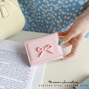 Portefeuille en PU élégant et minimaliste le plus vendu pour filles, frais et léger, multifonctionnel, porte-cartes, porte-monnaie, pince à billets pliable - Product Image 3