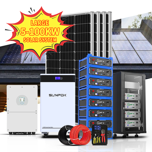 Lithium Ion Battery for Solar Energy System 1000w 10000w Hybrid Off Grid 2kw 10kw Complete Solar Energy System Indoor Balcony
