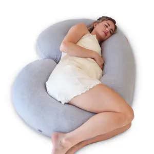 새로운 스타일 사용자 정의 크기 면 출산 베개 수면을위한 C 자형 임신 베개
