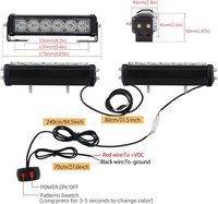 Auto-LED-Oberflächenmontage-Gitter-Notfallblitzleuchten, schlanke Armaturenbrett-Seitenmarkierungs-Warnblitzleuchte