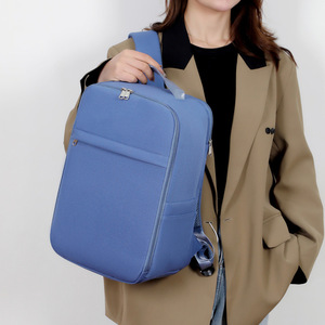 Super Factory Backpack 15 Inches <b>Computer</b> Compartment Unisex Student Travel <b>Bag</b> Solid Color Black Gray Blue Pink Off White - Product Image 3