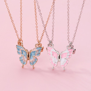 Collar con Colgante de Corazón Magnético en Oferta, Collar con Colgante de Corazón con Esmalte para Parejas, Mejores Amigos para Siempre, Collar BFF - Product Image 5