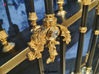Balustrade décorative en laiton de haute qualité pour escalier en cristal