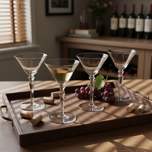 Verres à <span class=keywords><strong>martini</strong></span> soufflés à la main avec pied torsadé, en cristal transparent, pour bar, fête, maison, boisson - Product Image 2