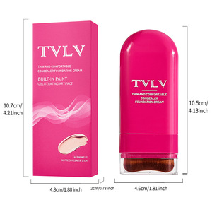 Base de Maquillaje en Barra Impermeable de Larga Duración con Cobertura Total en Inglés, Crema en Polvo No Removible para Piel Oscura, Venta Transfronteriza - Product Image 1