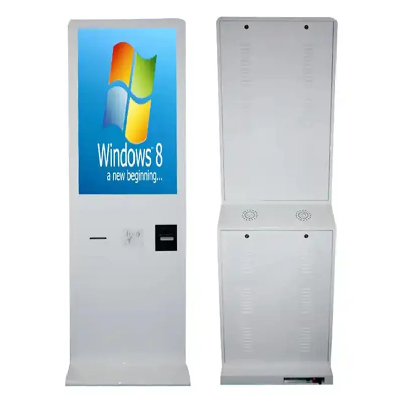 19 Inch Interactieve Touchscreen Informatie Vingerafdruk Debetkaartlezer Qr Code Lezer Kiosk