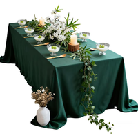 Nappe Ronde Soyeuse Mate pour Douche Nuptiale, Diamètre 215 cm (85 Pouces), Ourlet Roulé, Tricotée, Anti-Poussière pour Décoration de Table de Réception