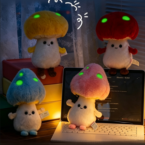 Peluche Champignon Lumineuse - Décoration de Bureau Adorable et Lumineuse, Veilleuse en Forme de Champignon pour Bureau, Chambre et Cadeaux Fantaisie - Product Image 4