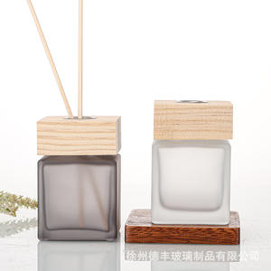 100ml Square Crystal Glass Aromatherapy <b>Diffuser</b> <b>Bottle</b> Frosted Deodorant Home Fragrance Ornament In Stock - Product Image 2