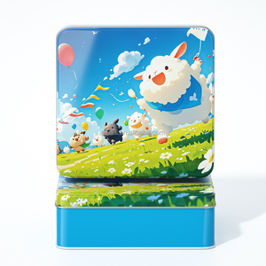 Casse-tête carré créatif en étain Biscuits au beurre Coffret cadeau OEM Logo personnalisé <span class=keywords><strong>Jeux</strong></span> de famille pour enfants Biscuits aromatisés à la crème au chocolat sans sucre - Product Image 2