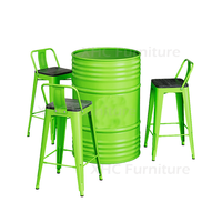 Offre Spéciale : Ensemble de Table de Bar Commerciale Moderne et Durable avec Tabourets Hauts en Acier – Mobilier pour Pub, Bistro, Café, Restaurant