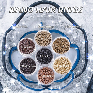 Nuevas Herramientas para Extensiones de Cabello, Nano Beads, 100 Piezas, Anillos Nano de 2.5mm, Cuentas de 2.5*1.5*2.0mm, Herramientas para Extensiones de Cabello, 7 Colores Opcionales - Product Image 2