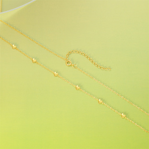 CANNER Ensemble Collier et Bracelet en Argent Sterling S925 avec Petits Cœurs Empilables, Style Simple et Tendance, Idéal pour un Cadeau - Product Image 3