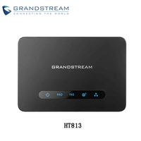 Vente en gros d'usine, téléphone IP de haute qualité, adaptateur téléphonique analogique Grandstream HT813, prend en charge les ports FXS et PSTN, certifié FCC/CE